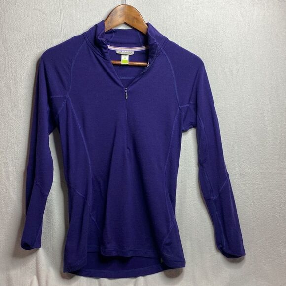 Smartwool Quarter Zip Purple Pullover Size Medium Merino wool - Picture 1 of 5